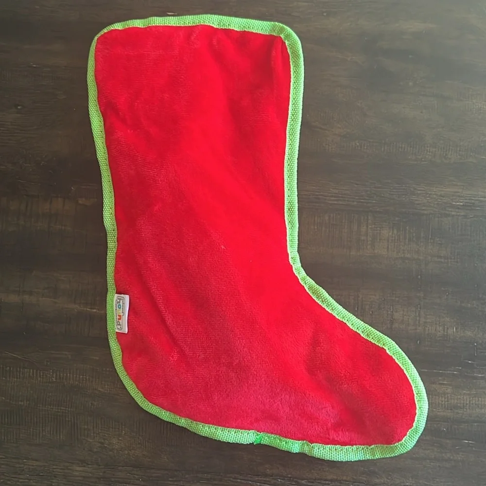 Adorable Red Squeaky Stocking Dog Toy